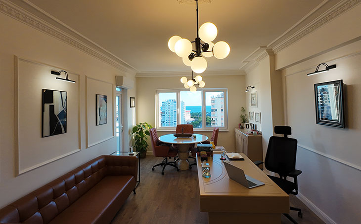 modern hukuk bürosu iç mekan
